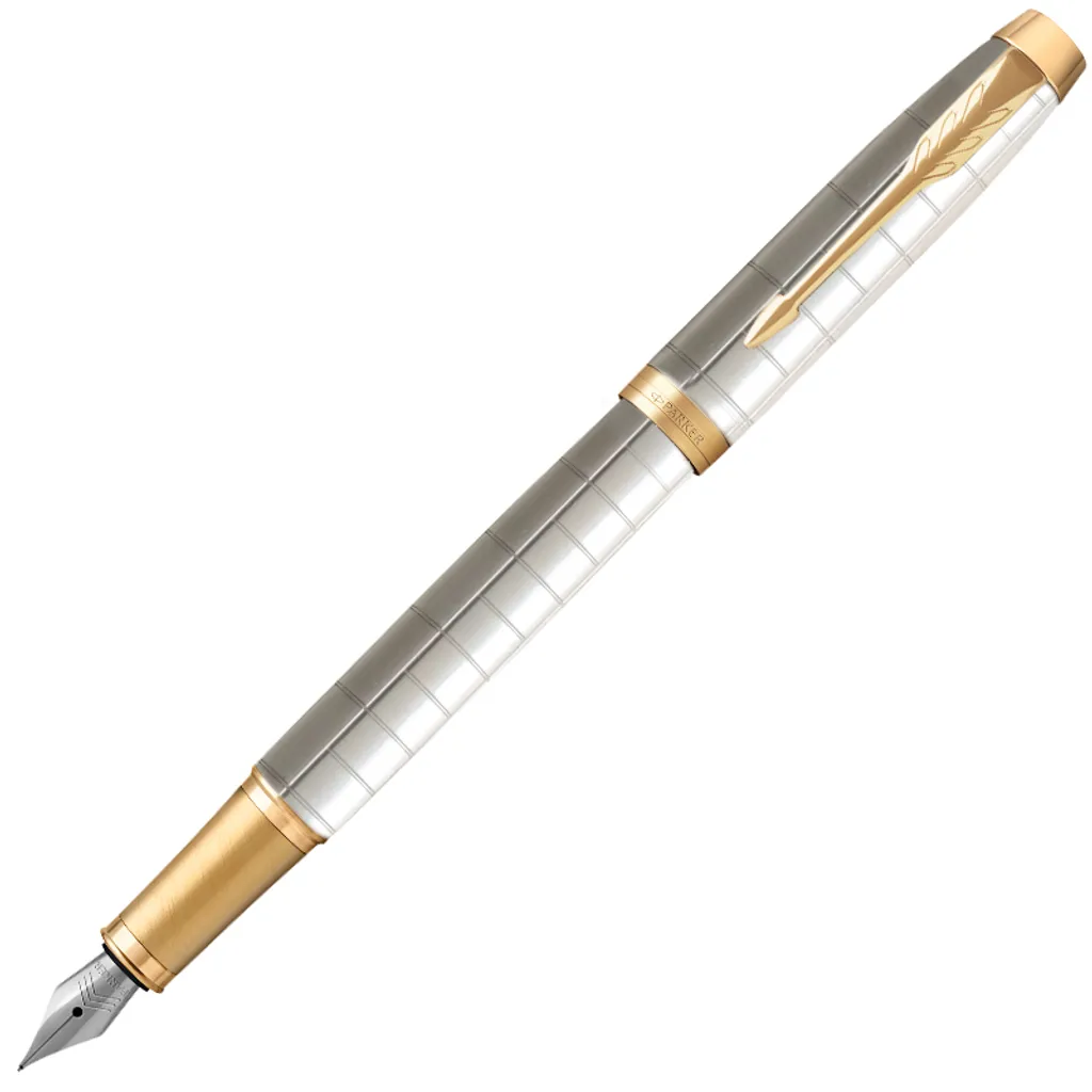 【PARKER 派克】IM豪華系列 明鏡白 金夾 F尖 鋼筆 2143649✿50B005